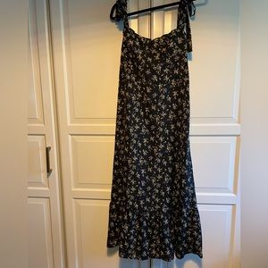 O.P.T. Black and Yellow Floral Maxi Dress